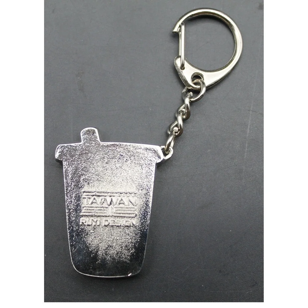 Taiwan Tourist Souvenir Boba Bubble Milk Tea Keychain Moving Pearls